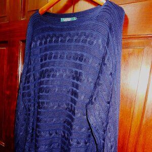 Ralph Lauren Cable Knit Sweater Top Size M